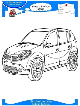 Çocuklar İçin Renault Boyama Sayfaları 